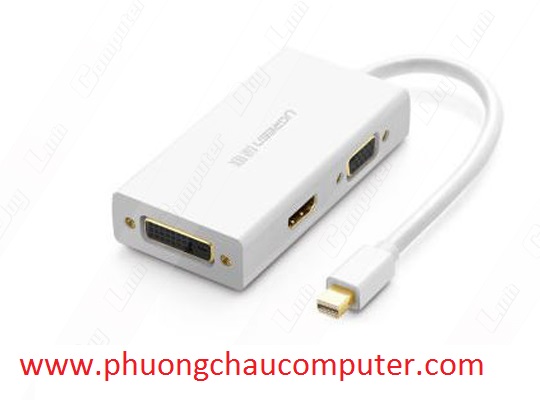 Cáp chuyển Mini Displayport to VGA + HDMI + DVI hỗ trợ 4k 2k Ugreen 20417 ( trắng )