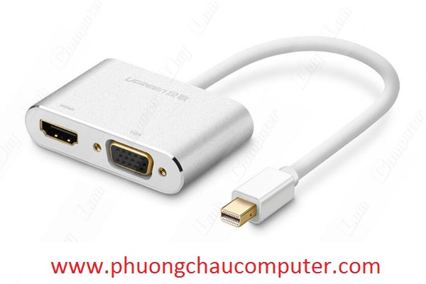 Cáp Thunderbolt sang HDMI + VGA Ugreen 20421 vỏ nhôm
