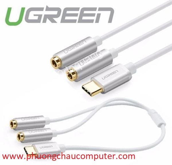 Cáp chuyển USB Type C ra Jack 3.5mm kép Ugreen AV144