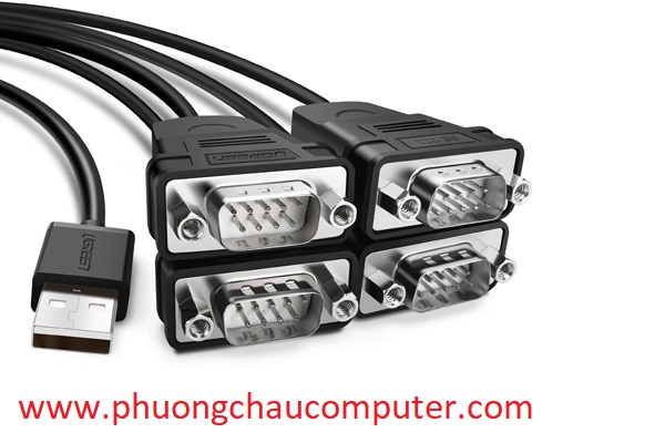 Cáp USB to 4 cổng RS232 (Com) chính hãng Ugreen 30770