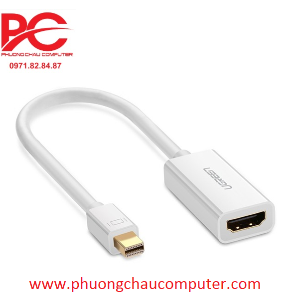 Cáp Mini DisplayPort/ThunderboltTM to HDMI (âm) UGREEN 10460 hỗ trợ 1080P cho Macbook Pro, iMac, Mac