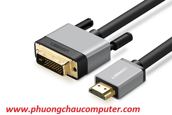 Cáp chuyển HDMI to DVI (24+1) dài 1m Cao cấp Ugreen 20885