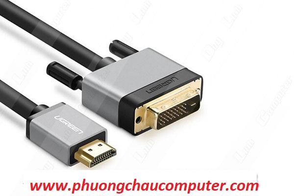 Cáp chuyển HDMI to DVI (24+1) dài 1,5M chính hãng Ugreen 20886