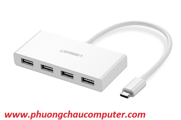Cáp chuyển USB Type C sang 4 Cổng USB 3.0 Cao cấp Ugreen 40379