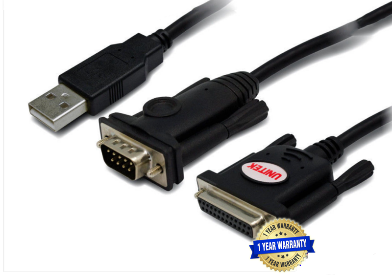 CÁP USB -RS232/PARALLEL 1,5M UNITEK Y-107