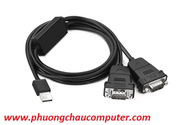 Cáp USB to 2 COM ( RS232 ) chính hãng Ugreen 30769