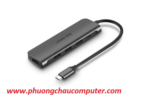 Cáp USB Type C to HDMI, Hub USB 3.0 cao cấp Ugreen 50209