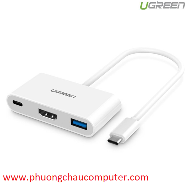 Cáp USB 3.1 Type C chuyển sang HDMI và USB 3.0 Ugreen UG-30377 chính hãng