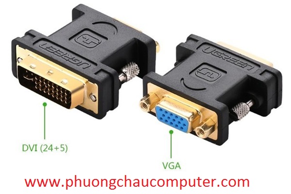 Đầu chuyển DVI (24+5) ra VGA chính hãng Ugreen 20122