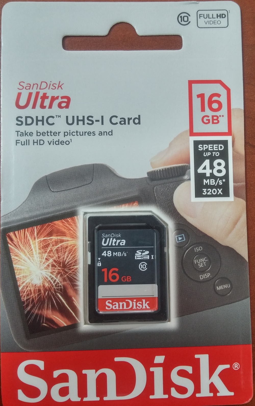 Thẻ nhớ SanDisk SD Ultra 16GB Class 10