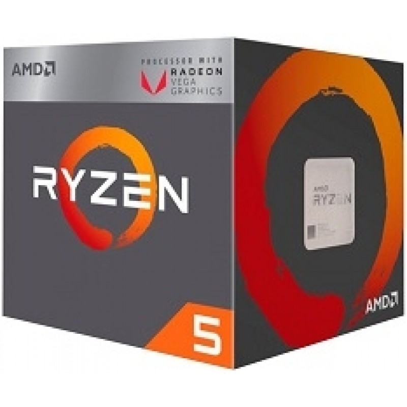 CPU AMD Ryzen 5 2400G 3.6 GHz (3.9 GHz with boost) / 6MB / 4 cores 8 threads / Radeon Vega 11 / socket AM4 / 65W (cTDP 45-65W)