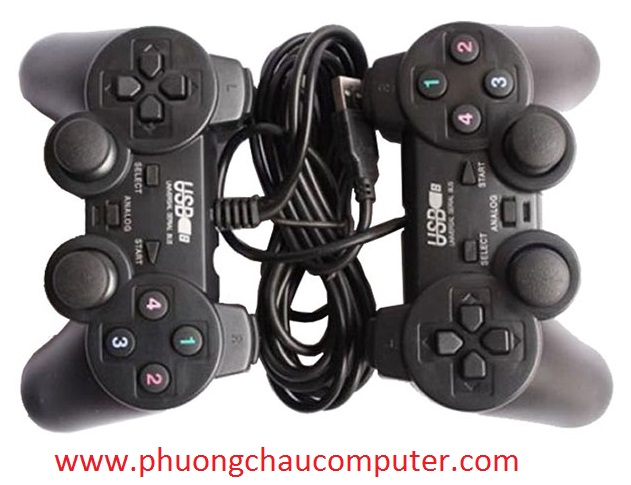 Tay game đôi rung usb