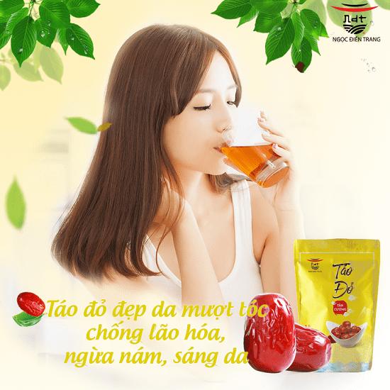 TÁO ĐỎ ĐẸP DA MƯỢT TÓC CHỐNG LÃO HÓA