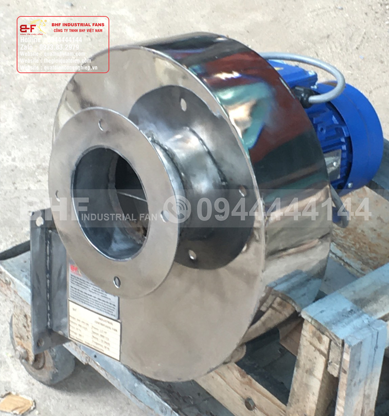 Quạt ly tâm inox không có chân đế