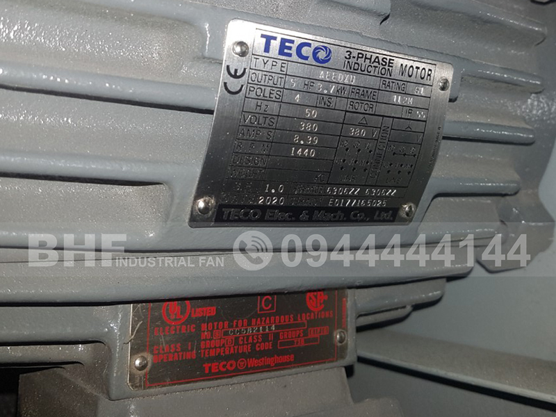 Tem motor Teco chống cháy nổ chính hãng