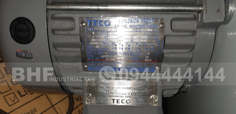 Tem motor Teco chống cháy nổ