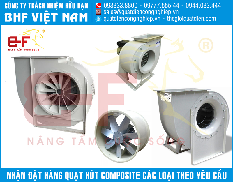 Chuyên sản xuất và cung cấp quạt hút bằng composite