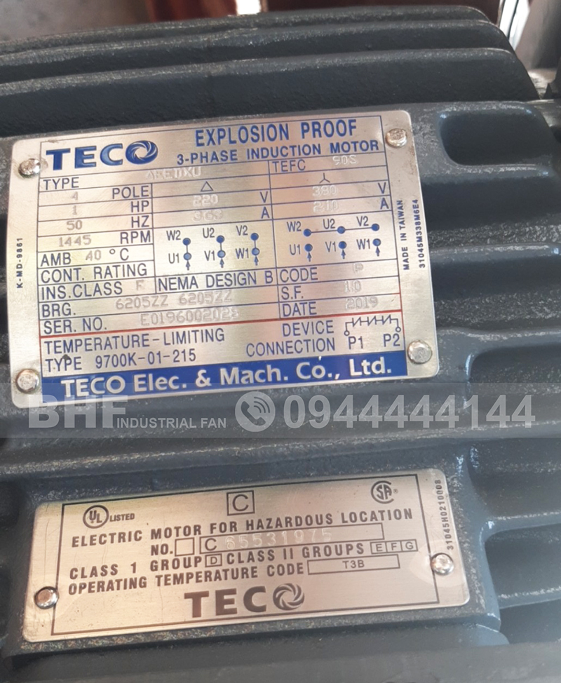 Motor chống cháy nổ teco