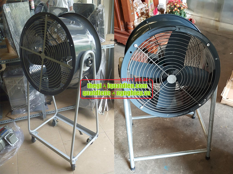 Quạt thông gió di chuyển bằng bánh xe