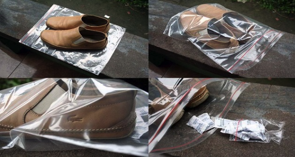 Túi hút ẩm giúp bảo vệ giày khỏi nấm mốc, mùi hôi