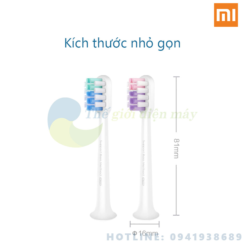 Bộ 2 bàn chải điện xiaomi DR-BEI sonic loại sạch EB-N0202 - Shop Thế giới điện máy