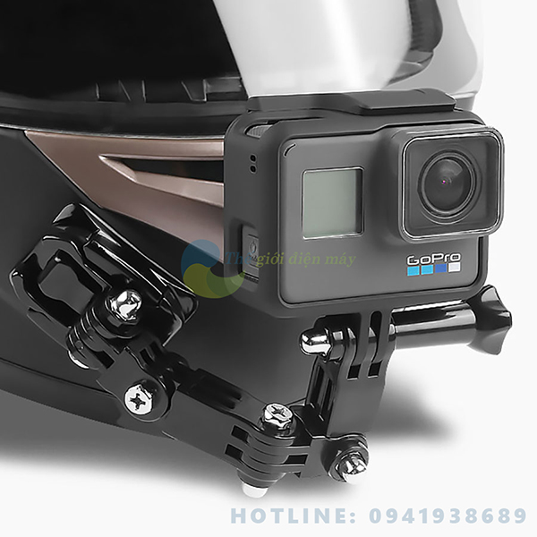 Bộ gắn camera trước và đỉnh lên mũ bảo hiểm cho camera hành trình, camera hành động