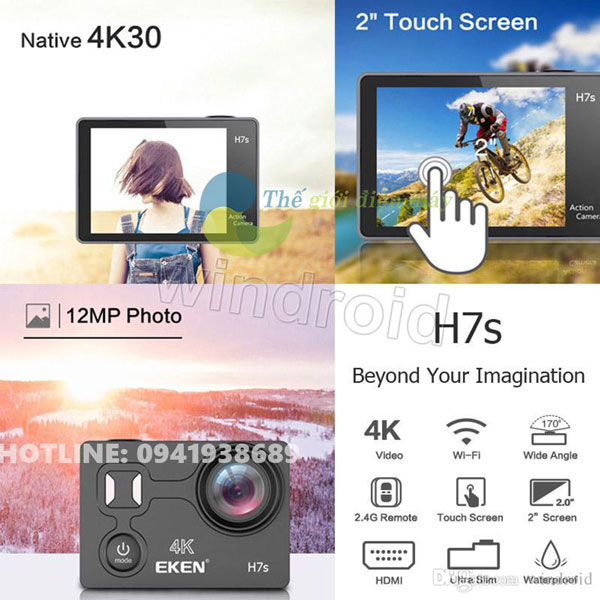 Camera hành trình EKEN H7S phân phối chính hãng tại shop Thế giới điện máy