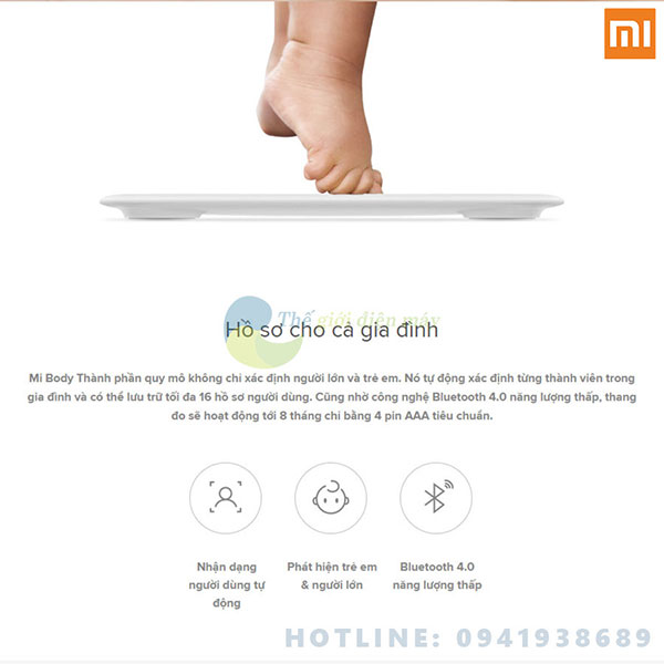 [Bản quốc tế] Cân điện tử thông minh Xiaomi Body Fat Scale 2 Universal (2019) - Bảo hành 6 tháng - Shop Thế giới điện máy