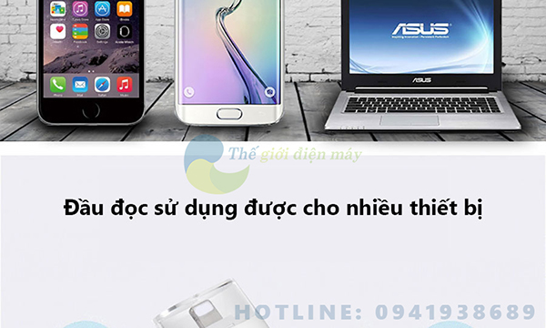 Đầu đọc thẻ đa năng iDragon cho iPhone/iPad đọc được thẻ SD và micro SD - Bảo hành 3 tháng - Shop Thế giới điện máy