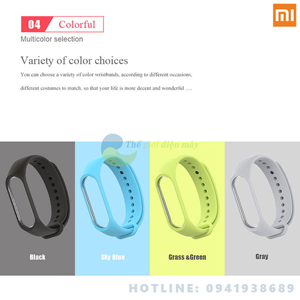 Dây đeo cao su thời trang cho đồng hồ thông minh Xiaomi Miband 3 - shop Thế giới điện máy