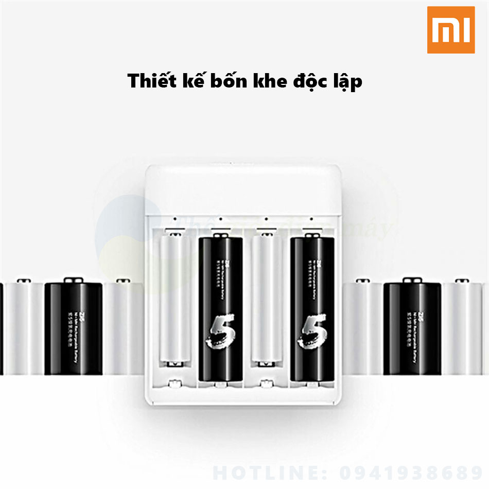 Bộ sạc pin tiểu AA, AAA Xiaomi ZMI - Shop Thế giới điện máy