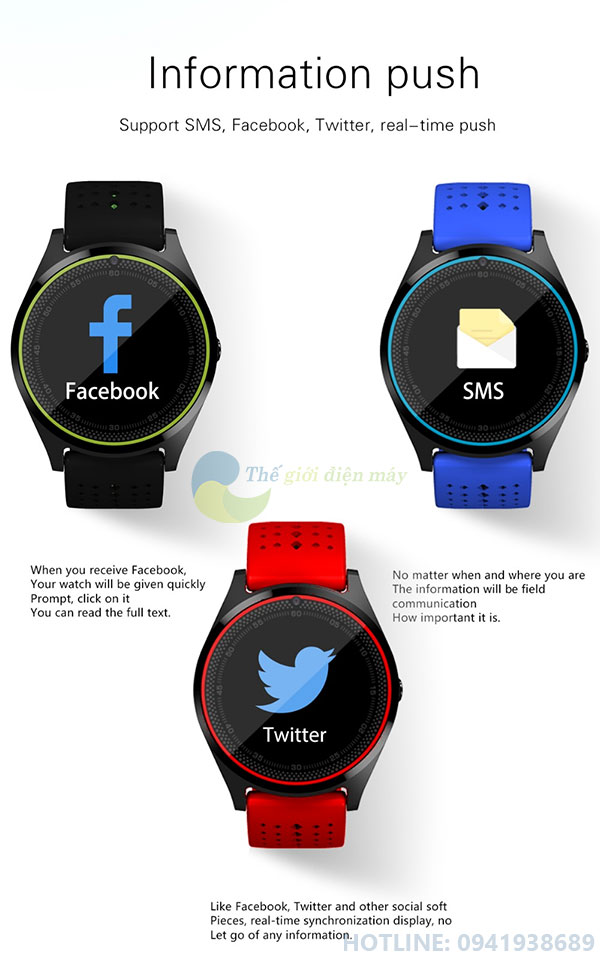 đồng hồ thông minh MijaFit NE VS09 nghe gọi nhắn tin lướt facebook