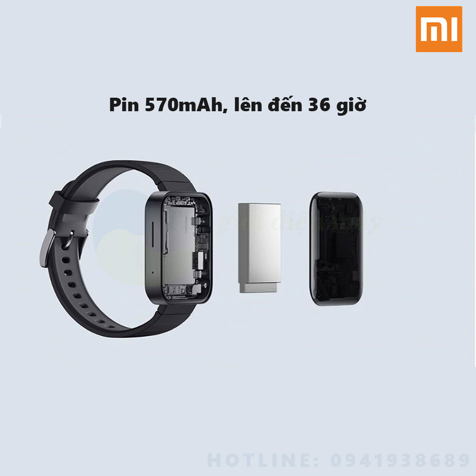 Đồng hồ thông minh Xiaomi Mi Watch sử dụng chip Qualcomm Snapdragon Wear 3100 Platform - Bảo hành 12 tháng