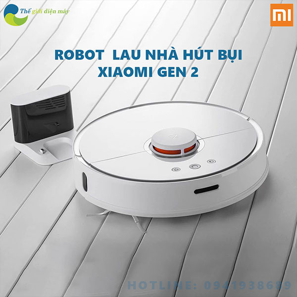 Robot hút bụi lau sàn Xiaomi Gen 2 Roborock vừa hút bụi vừa lau nhà - Bảo hành 12 tháng - Shop Thế giới điện máy