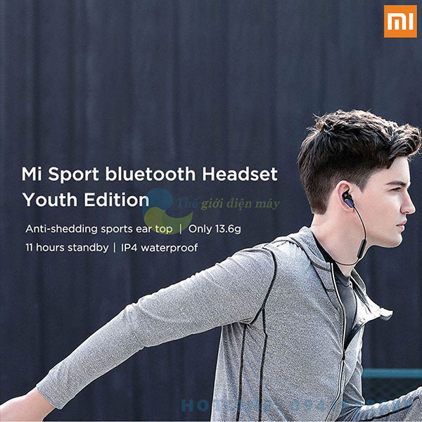 Tai nghe thể thao có mic tai nghe bluetooth xiaomi Sport Gen 2 Bluetooth Earphones (Đen) chống nước IPX4 thời lượng 11 giờ liên tục bảo hành 12 tháng - shop thế giới điện máy