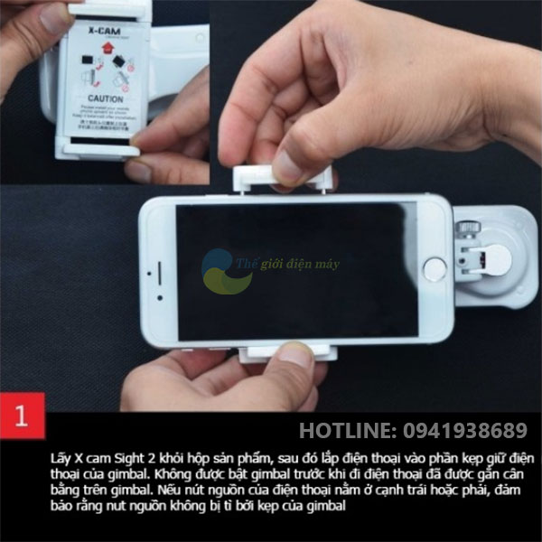 Tay cầm chống rung điện tử X-Cam sight 2