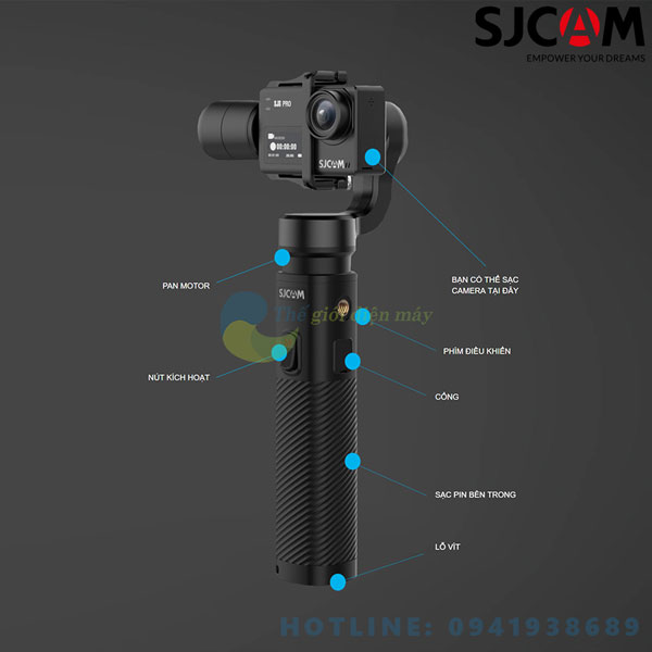 Tay cầm chống rung điện tử 3 trục SJ-GIMBAL 2 - Bảo hành 6 tháng - Shop Thế giới điện máy