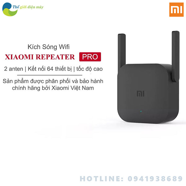 Thiết bị kích sóng Xiaomi Wifi Repeater Pro - Bảo hành 6 tháng