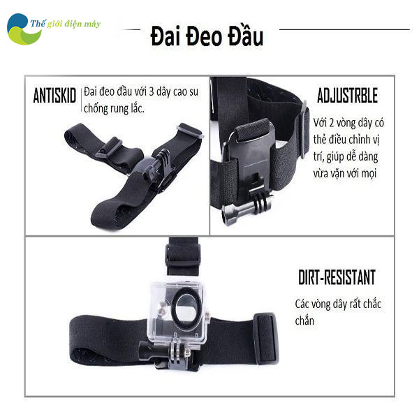 Dây đeo đầu cho camera hành trình-phượt EKEN, SJCAM, GOPRO, AMKOV,...