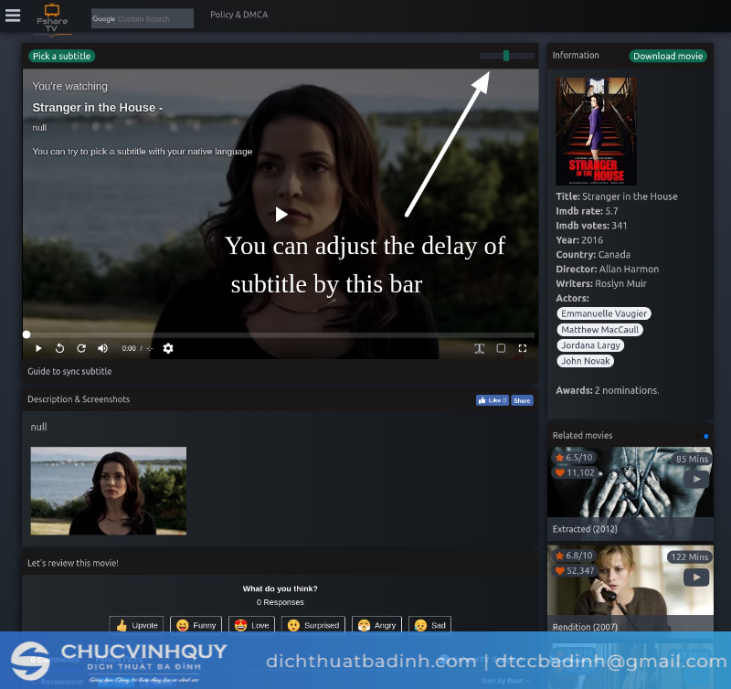 Phần mềm dịch phụ đề phim nhiều ngôn ngữ sang tiếng việt