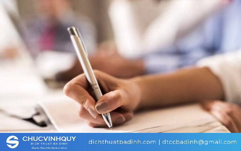 Giấy tờ du học tự viết tay theo yêu cầu