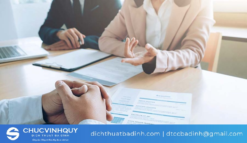 Thời gian thực hiện dịch thuật hồ sơ năng lực