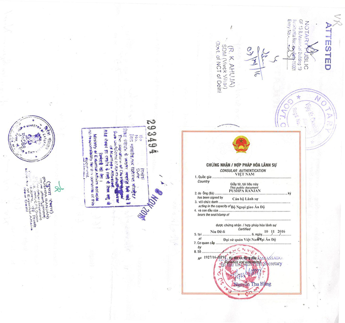 hợp thức hoá lãnh sự