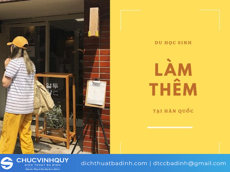 Du học sinh làm thêm tại Hàn Quốc cần lưu ý những gì?