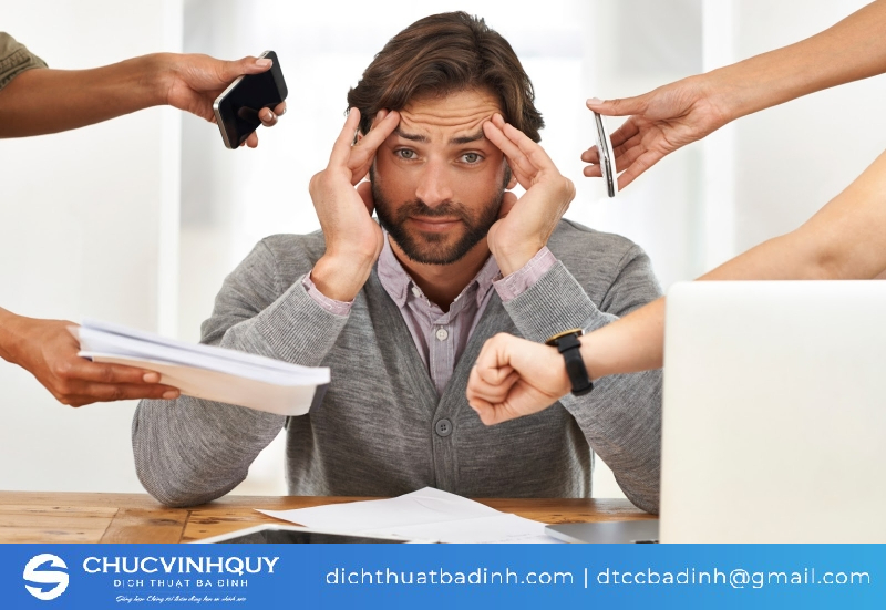 Áp lực công việc cao khiến bạn bị stress