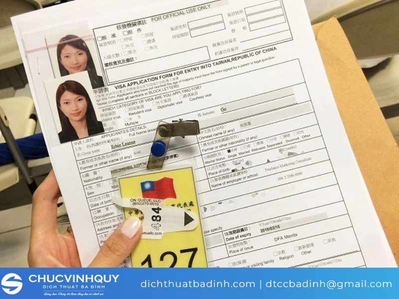 Hồ sơ xin visa du học Đài Loan
