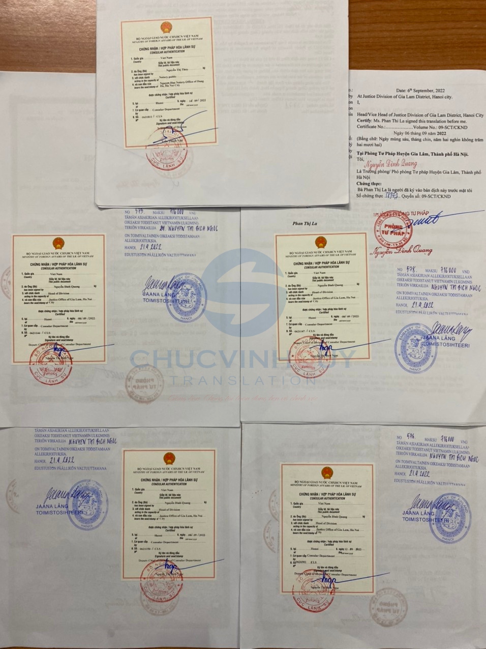 Giấy chứng nhận / hợp pháp hoá lãnh sự tại đại sứ quán Phần Lan