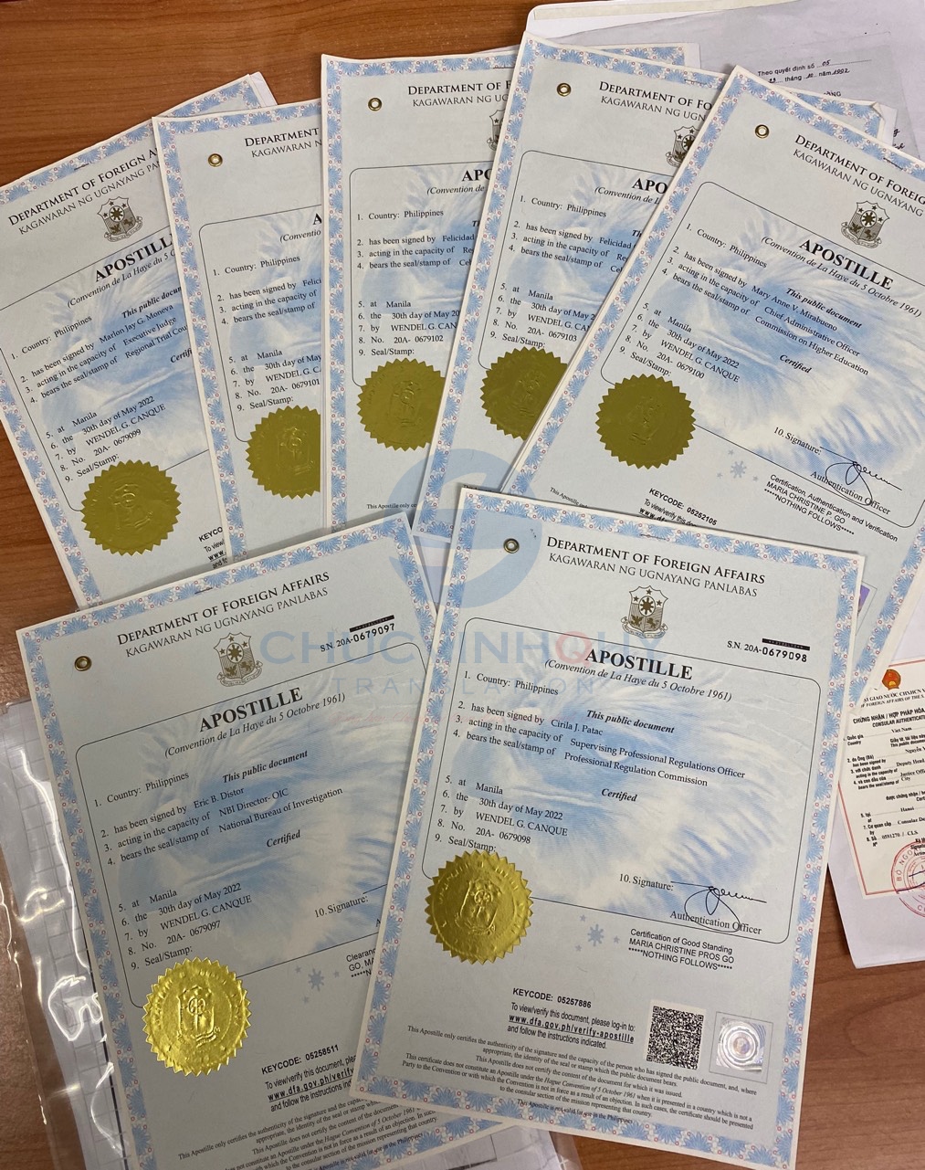 Giấy tờ, tài liệu hợp pháp hoá lãnh sự tại đại sứ quán Philippines