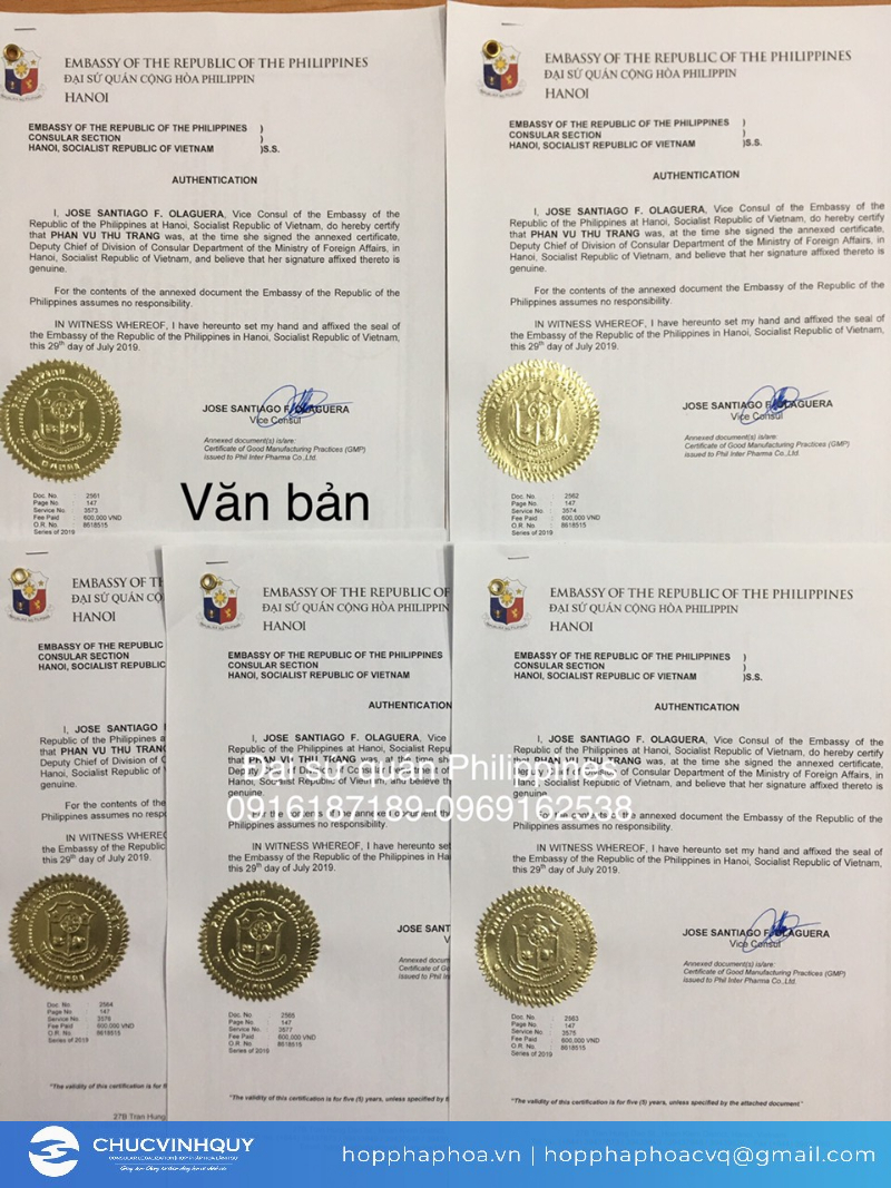 Chứng nhận hợp pháp hoá