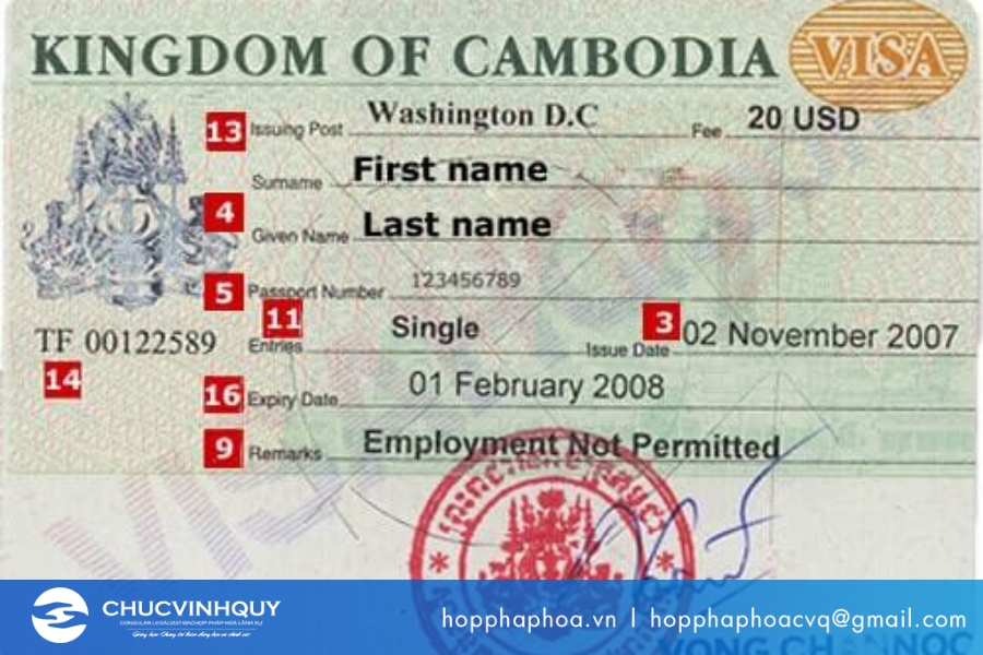 cấp visa tại Việt Nam khi nhập cảnh Campuchia